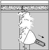 Формирование шва гипсокартонного листа