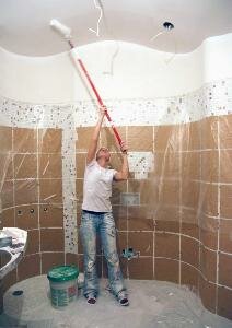 Ошибки при покраске потолка