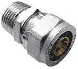 Фитинг. Соединитель прямой с переходом на наружную резьбу