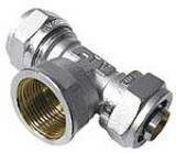 Фитинг. Тройник с переходом на внутреннюю резьбу