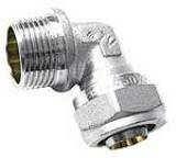 Фитинг. Угольник с переходом на наружную резьбу