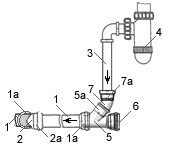 подключение кухонной мойки к трубопроводу канализации