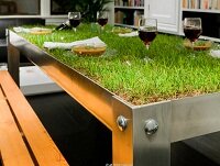 Стол PicNYC на котором растет трава