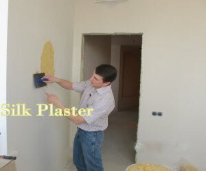 Как наносить жидкие обои+2видео