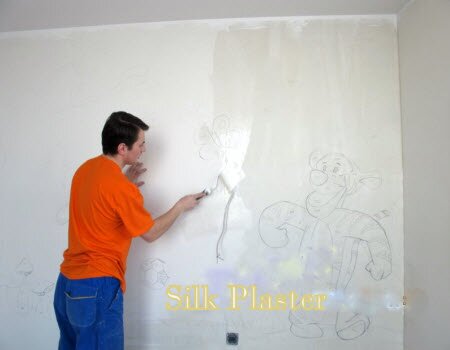 Как наносить жидкие обои+2видео