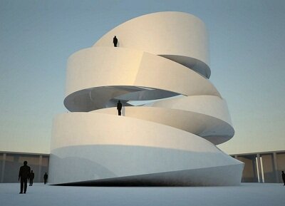 Буддийский храм Китая в форме спирали