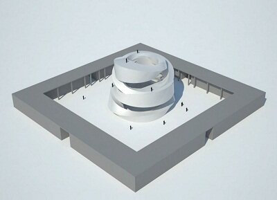 Буддийский храм Китая в форме спирали