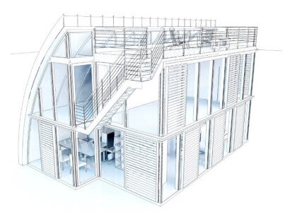 Модульный плавучий дома в Германии