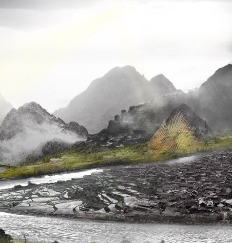 В Китае будут строит вертикальные дома на пластыре гор.