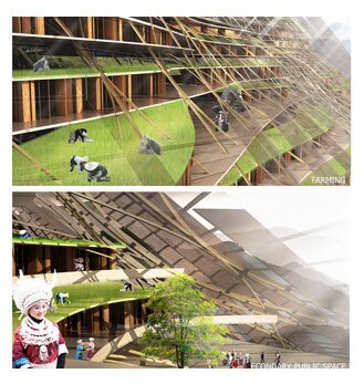 В Китае будут строит вертикальные дома на пластыре гор.