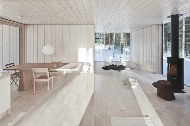 Четырехугольная Вилла Off-Grid в Финляндии