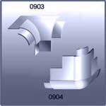 0903 2-Way полукруглый 19 мм универсальный угол 0904 3-Way полукруглый 19 мм наружный угол