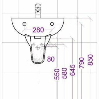 Высота вывода труб воды и канализации